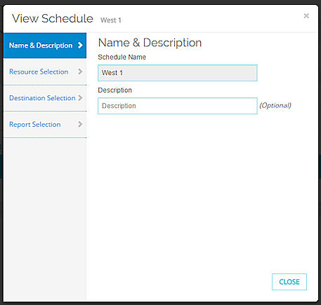 Screen shot of the View Schedule dialog box