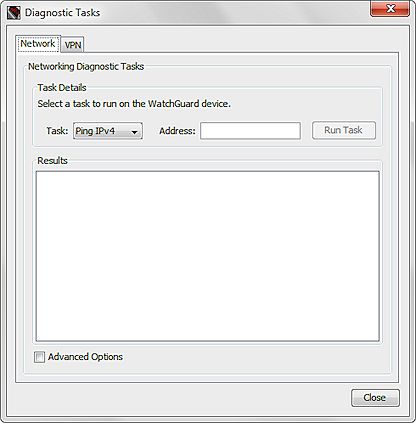 Screen shot of the Diagnostic Tasks dialog box