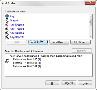 Screen shot of the Add Address dialog box