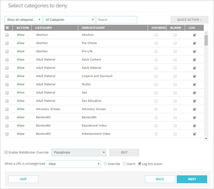 Screenshot of the WebBlocker Activation Wizard