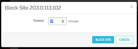 Screen shot of the Block Site dialog box