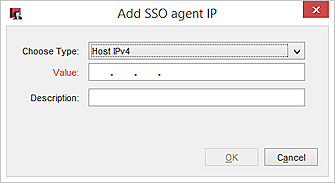Capture d'écran de la boîte de dialogue Ajouter un SSO Agent