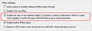 Capture d'écran de la section Paramètres IPSec de la boîte de dialogue Paramètres VPN