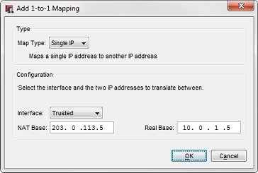 Capture d'écran de la boîte de dialogue Ajouter mappage un à un, option Interface définie sur Approuvée