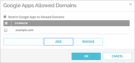 Action de proxy HTTPS - Domaines Google Autorisés