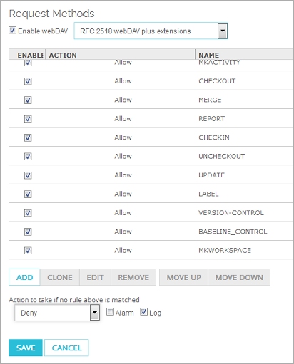 Capture d'écran de la page Modifier une Action de Proxy pour une action HTTP-Client