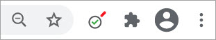 Screen shot of the Chrome address bar to show an activated DNSWatchGO icon