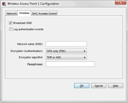 Capture d'écran de configuration Invité sans fil - onglet Sans fil