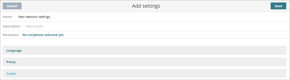 Screen shot of WatchGuard Endpoint Security, Add Settings