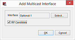 Capture d'écran de la boîte de dialogue Ajouter une Interface de Multidiffusion avec la case Candidat RP