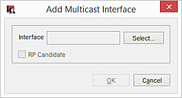 Capture d'écran de la boîte de dialogue Ajouter une Interface de Multidiffusion