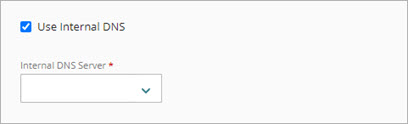 Screen shot of the Use Internal DNS setting in the Mobile VPN configuration