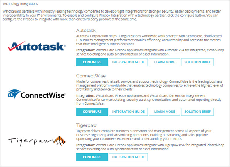 Page d'Accueil des Intégrations Technologiques