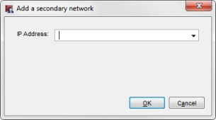 Capture d'écran de la boîte de dialogue Ajouter un réseau secondaire