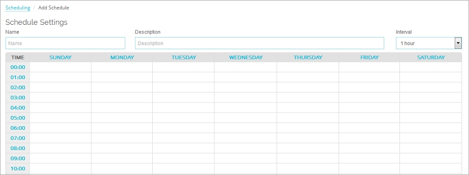 Capture d'écran de la page Ajouter un Calendrier