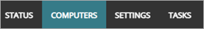 Screen shot of WatchGuard Endpoint Security, Navigation bar - Computers