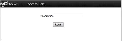 WatchGuard アクセスポイントローカル web UI ログイン ページのスクリーンショット