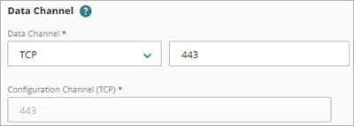 Screen shot of the Data Channel settings in the Mobile VPN configuration