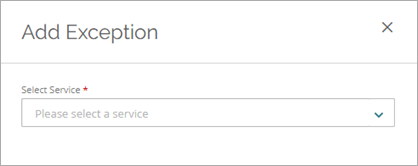 Screenshot of Add Exception dialog box