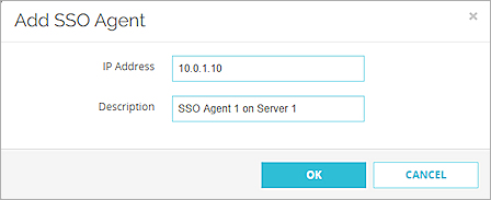 SSO Agent の追加ダイアログ ボックスのスクリーンショット