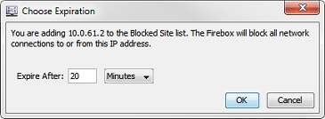 Screen shot of the Choose Expiration dialog box