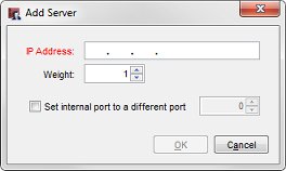 Screen shot of the Add Server dialog box