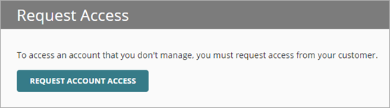 Screen shot of WatchGuard Cloud, Request Account Access