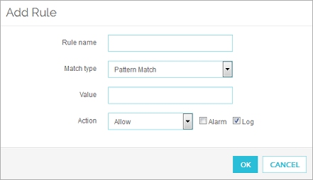 Screen shot of the Add Rule dialog box