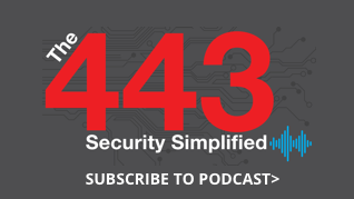 The 443 - Security Simplified Podcast icon with 'Subscribe to Podcast' text under it
