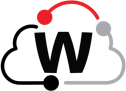 WatchGuard Logo inside a black, red and gray cloud